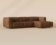 Beau Sofa Chaise - Raf - Lucia Tobacco Leather - Central Designs