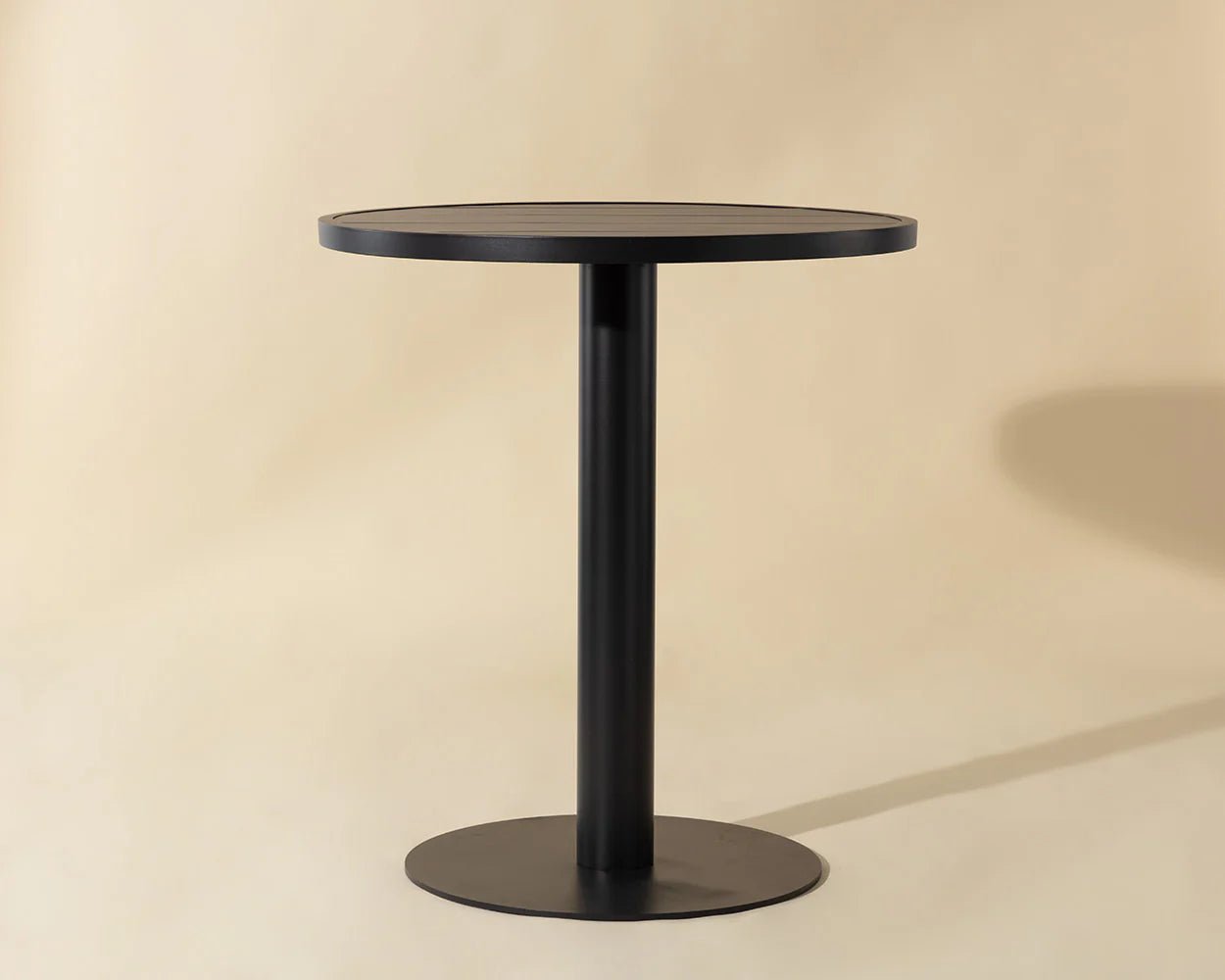 Merano Bar Table - Round - Black - Central Designs