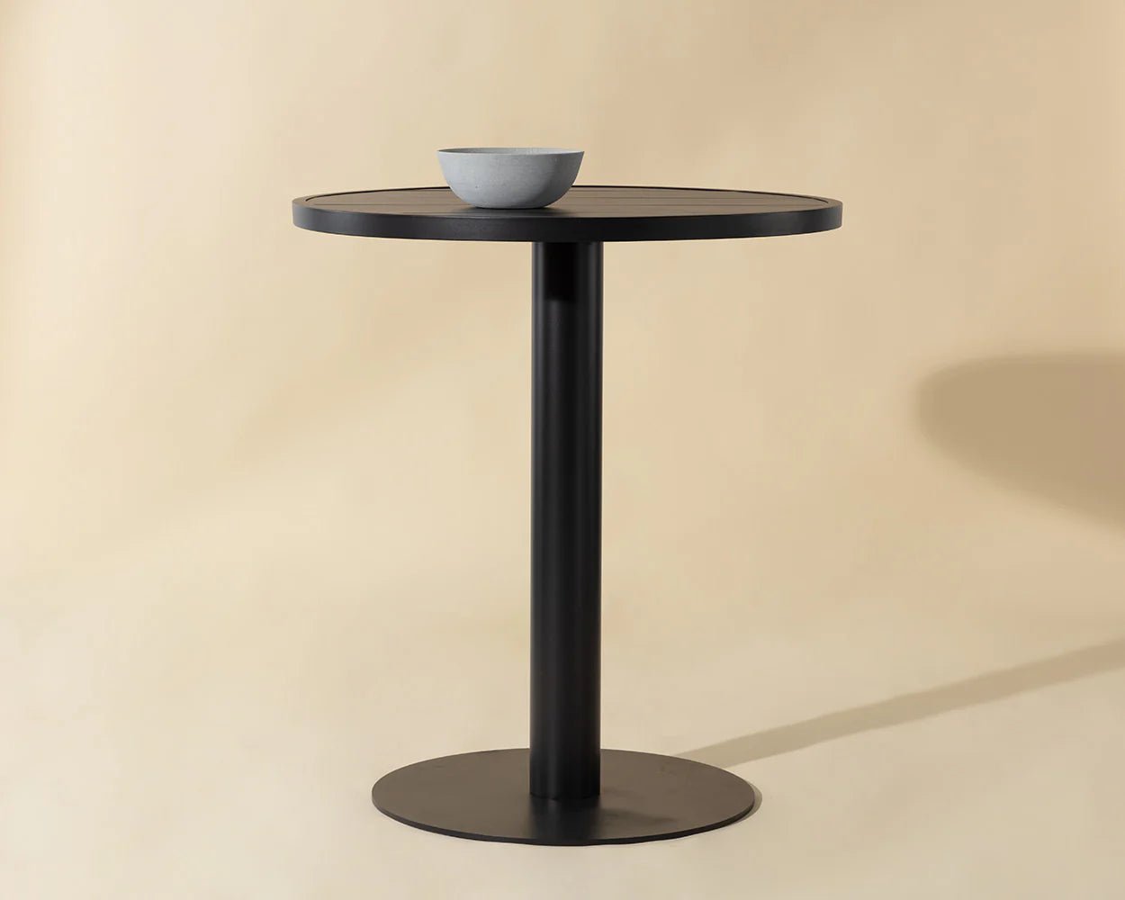 Merano Bar Table - Round - Black - Central Designs