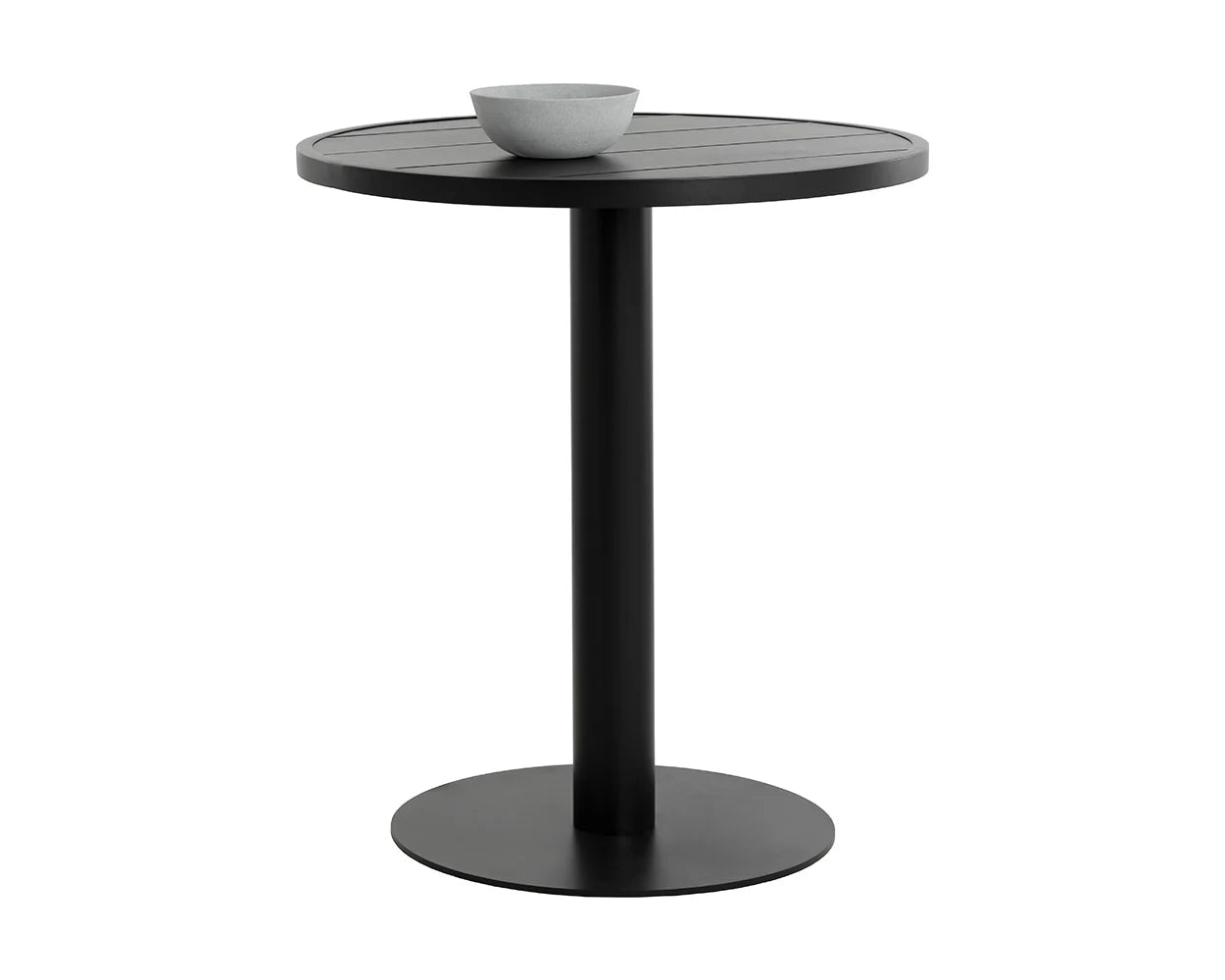 Merano Bar Table - Round - Black - Central Designs