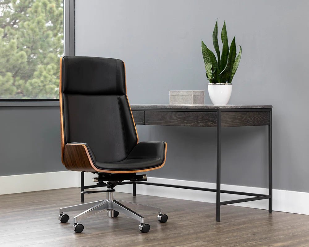Rhett Office Chair - Dillon Black - Central Designs
