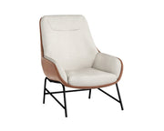 Lucier Lounge Chair - Belfast Oatmeal / Bravo Cognac - Central Designs