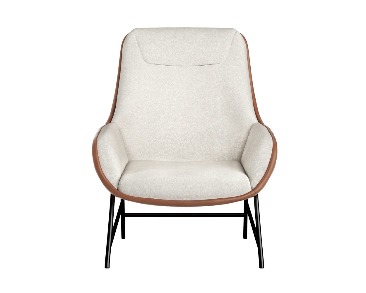 Lucier Lounge Chair - Belfast Oatmeal / Bravo Cognac - Central Designs