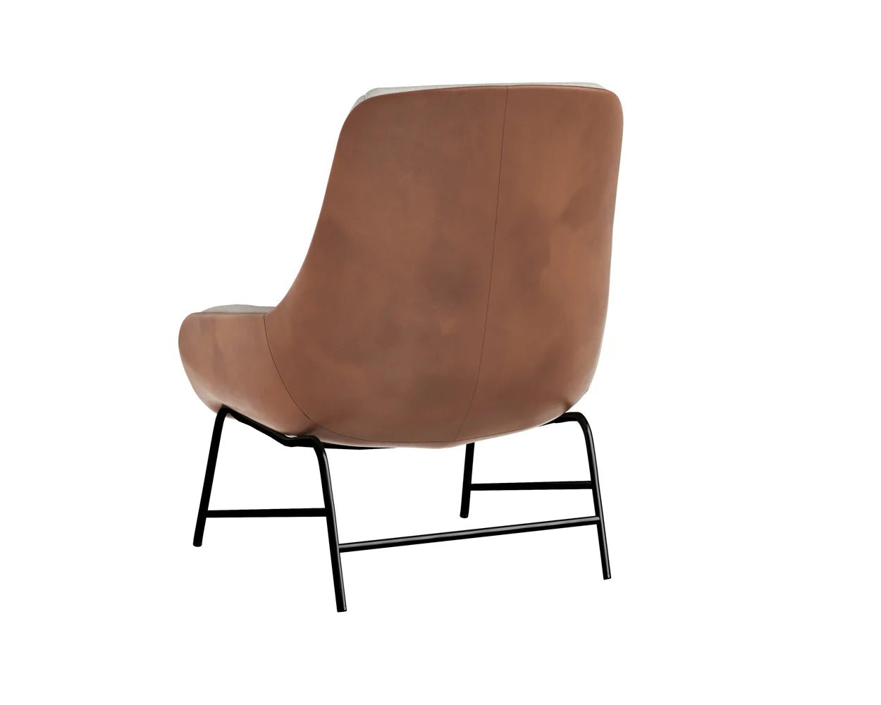 Lucier Lounge Chair - Belfast Oatmeal / Bravo Cognac - Central Designs