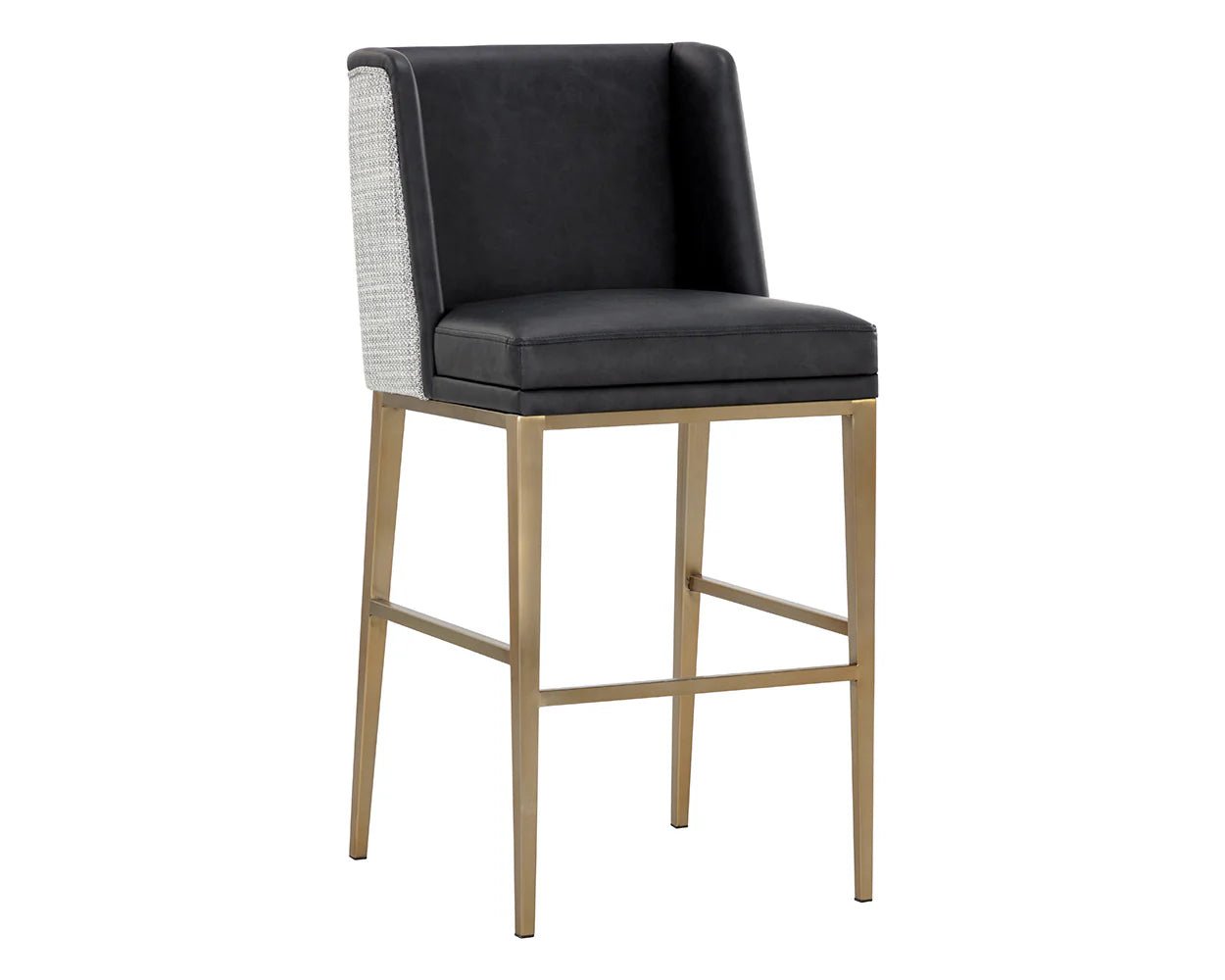 Joplin Bar Stool - Cantina Black / Vera White Pepper - Central Designs