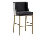 Joplin Bar Stool - Cantina Black / Vera White Pepper - Central Designs