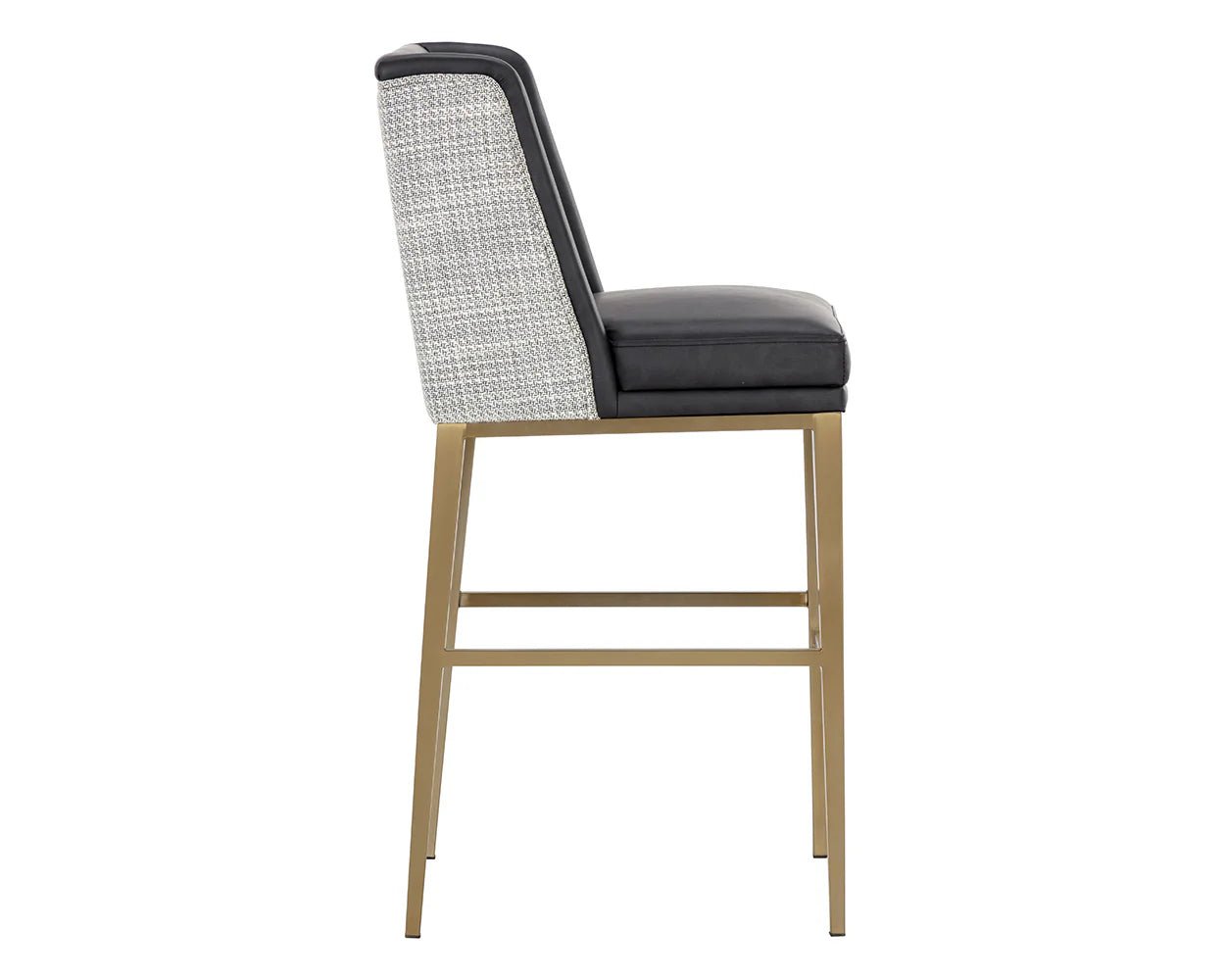 Joplin Bar Stool - Cantina Black / Vera White Pepper - Central Designs
