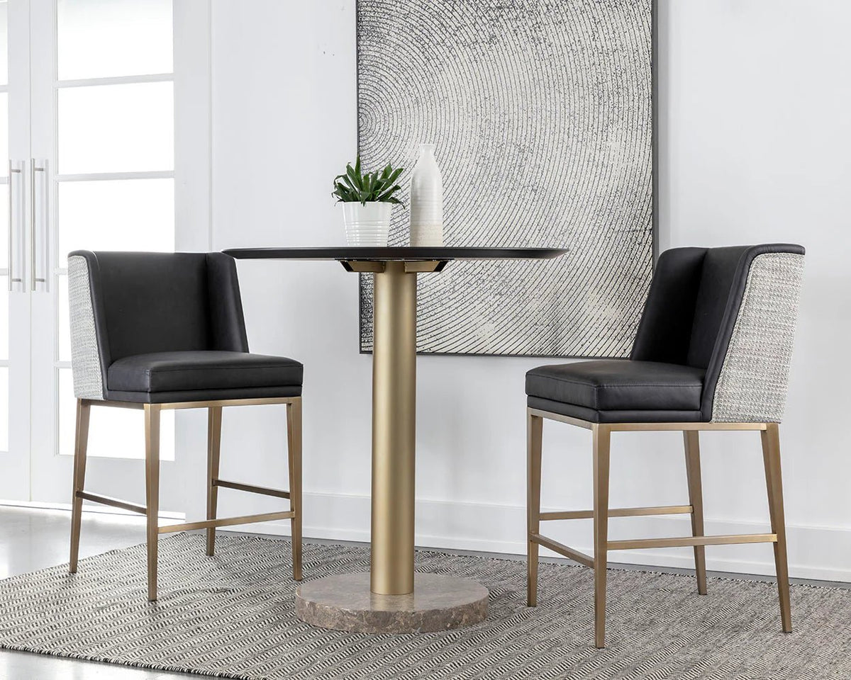 Joplin Counter Stool - Cantina Black / Vera White Pepper – Central Designs