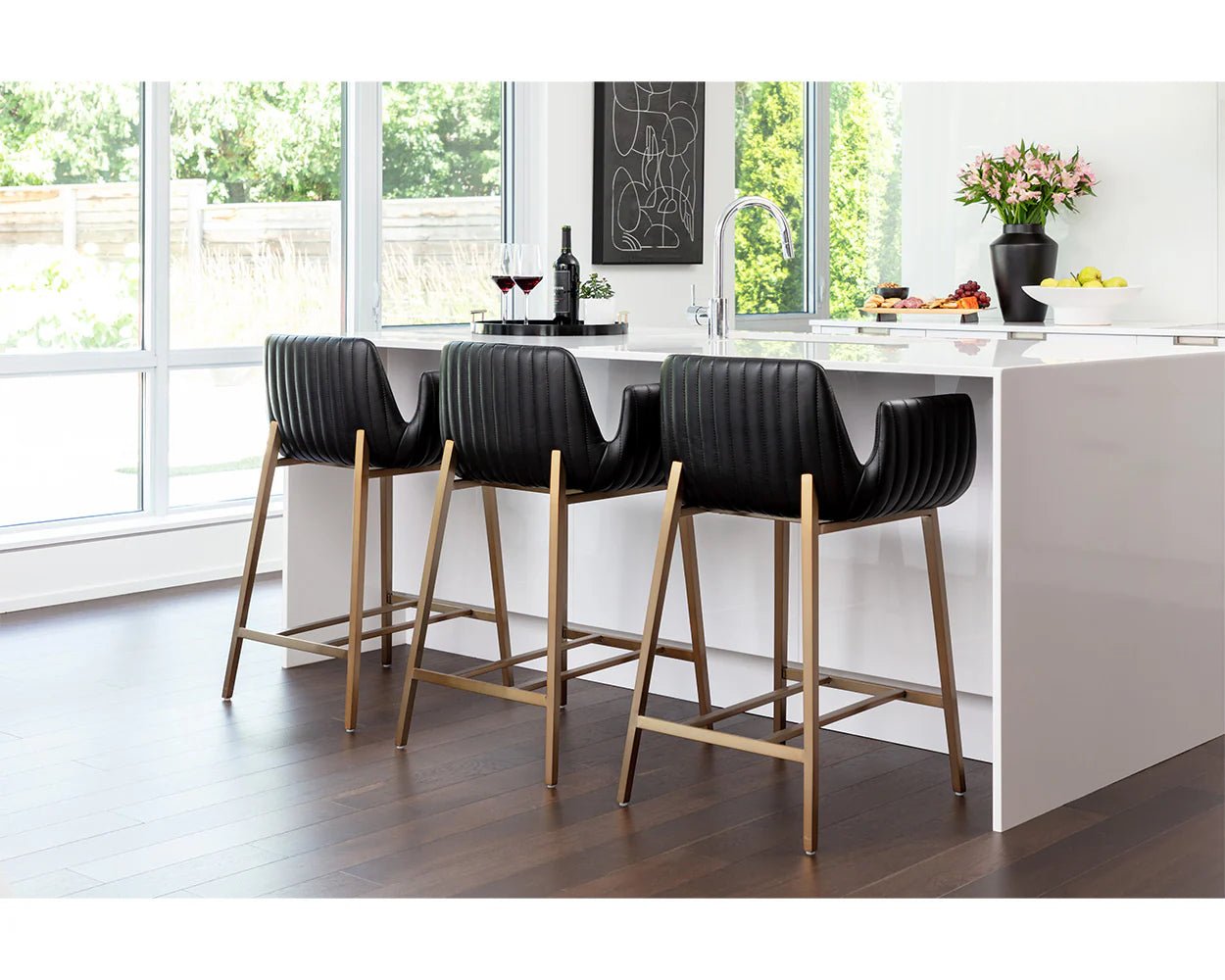 Lucano Counter Stool - Bravo Black - Central Designs