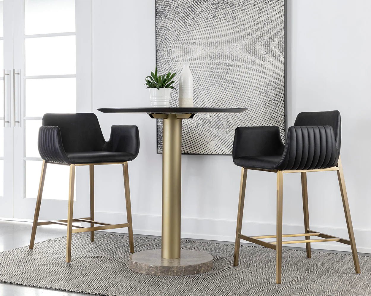Lucano Counter Stool - Bravo Black - Central Designs