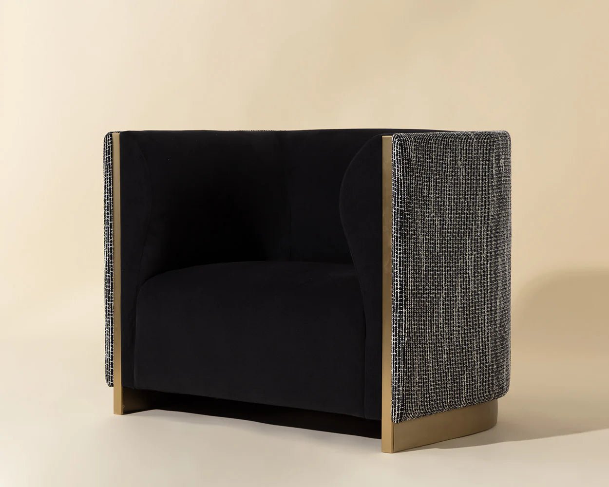 Larron Armchair - Abbington Black / Hobbes Night - Central Designs