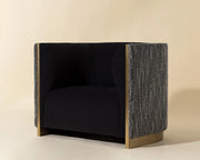 Larron Armchair - Abbington Black / Hobbes Night - Central Designs