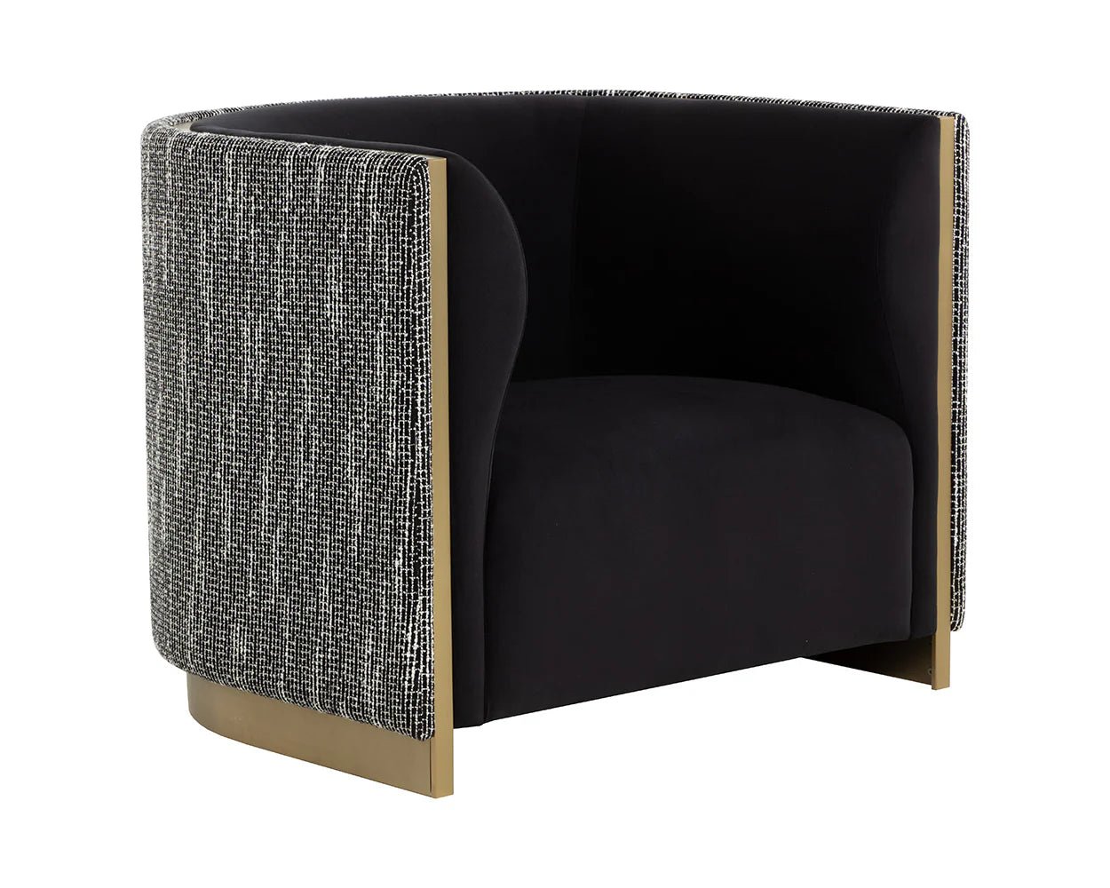 Larron Armchair - Abbington Black / Hobbes Night - Central Designs