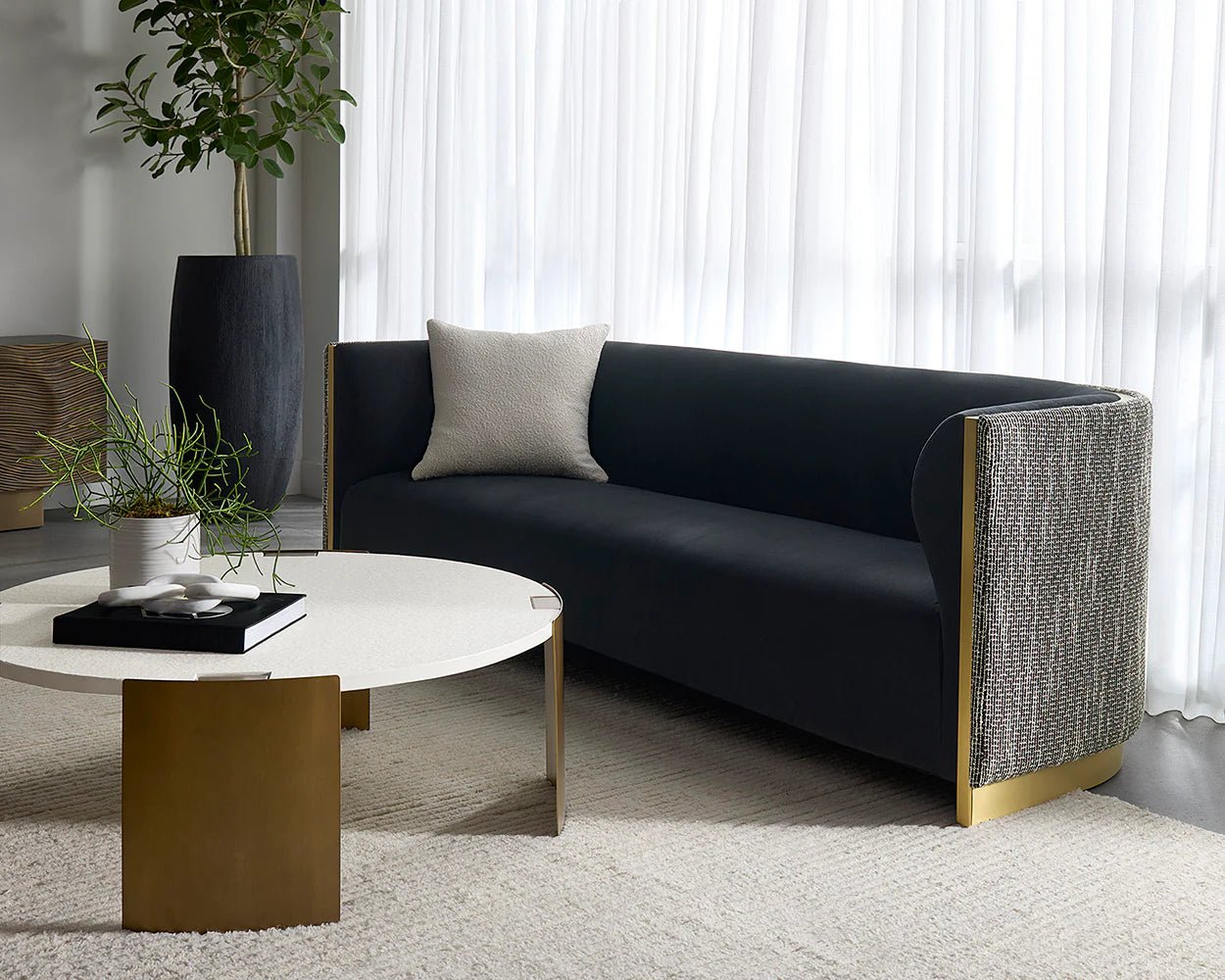 Larron Sofa - Abbington Black / Hobbes Night - Central Designs