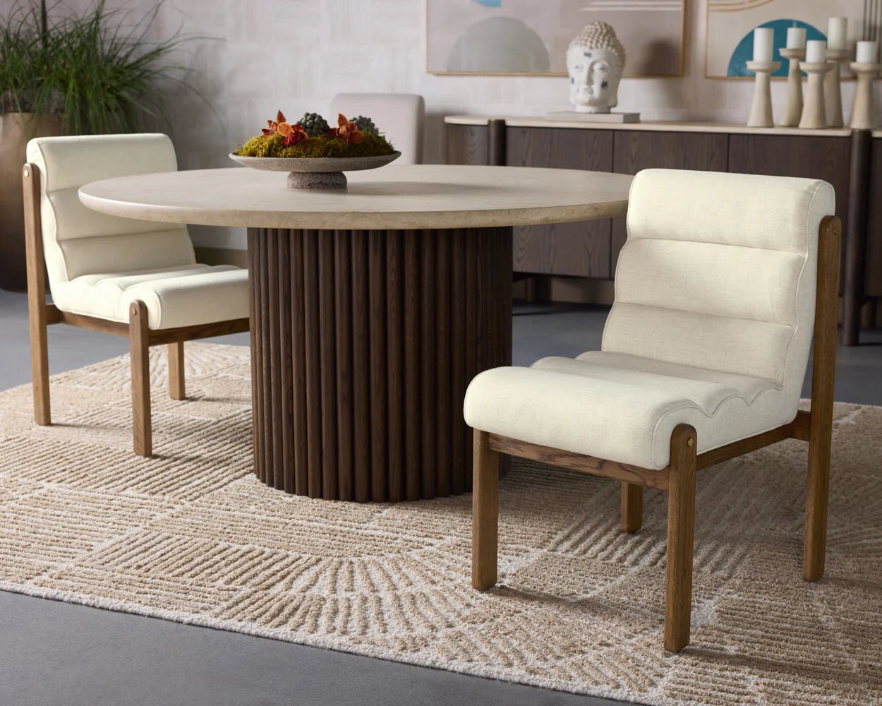 Bertie Dining Chair - Geralt Linen - Central Designs