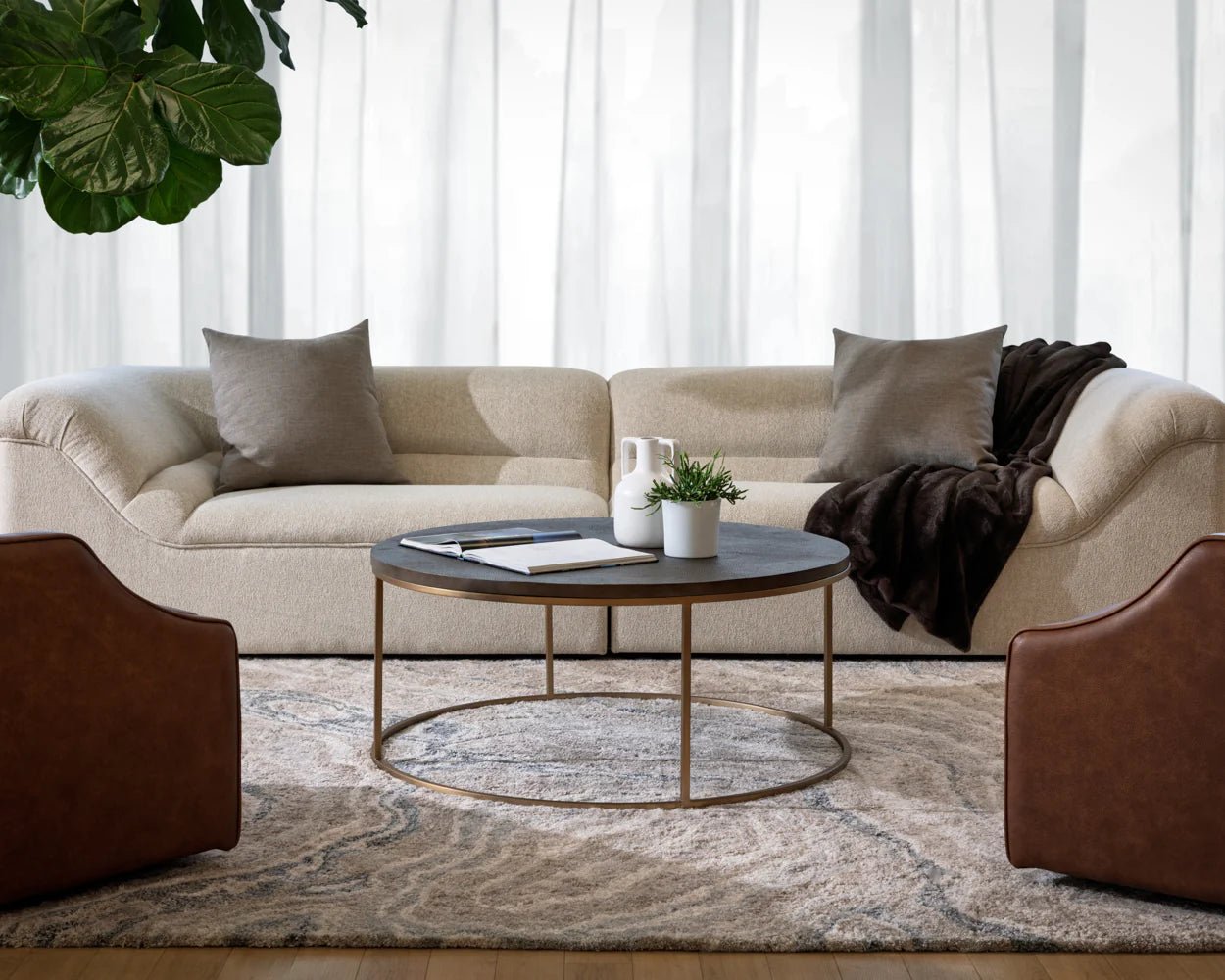 Gladys Sofa - Dove Cream - Central Designs