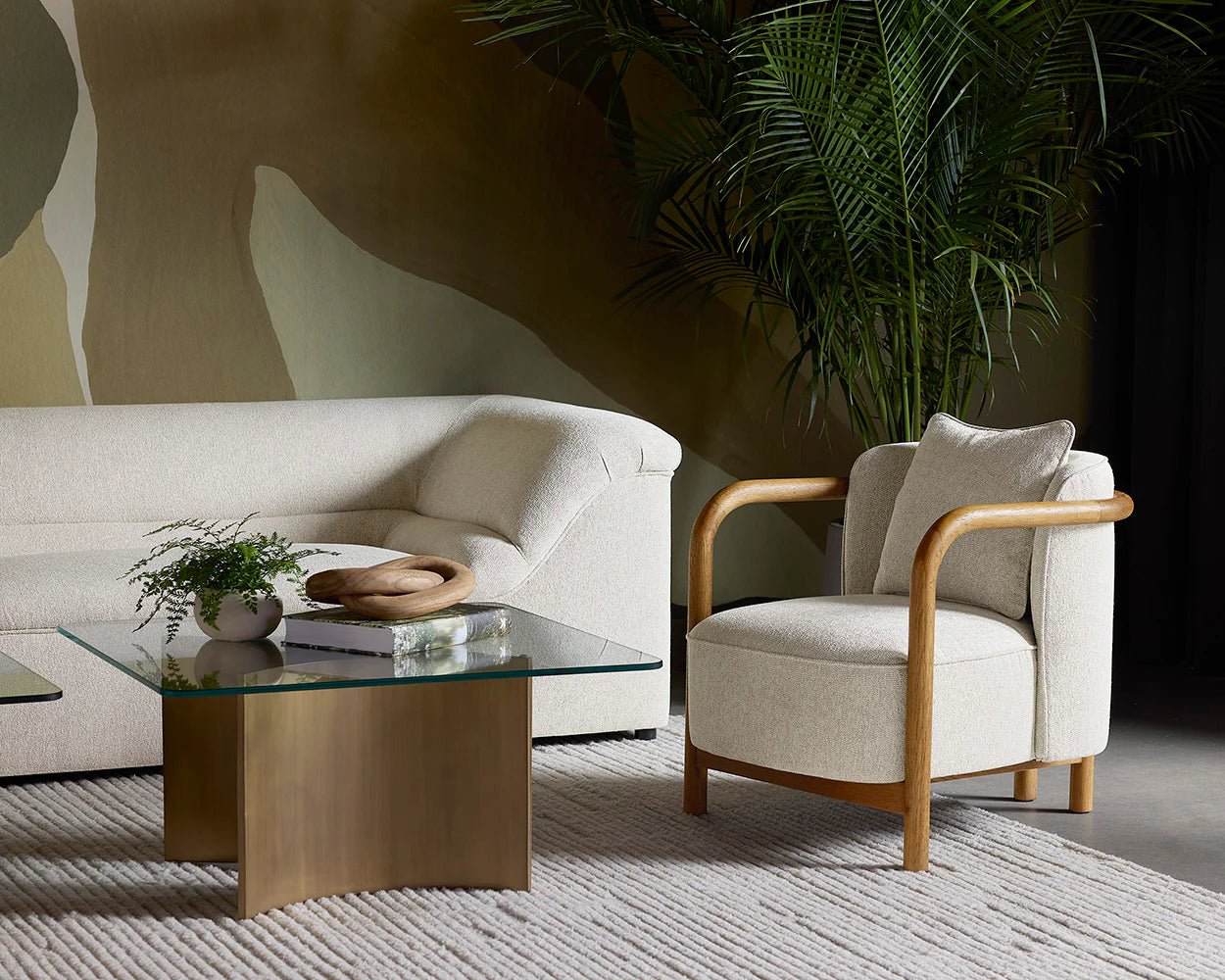 Beatrice Lounge Chair - Dove Cream - Central Designs