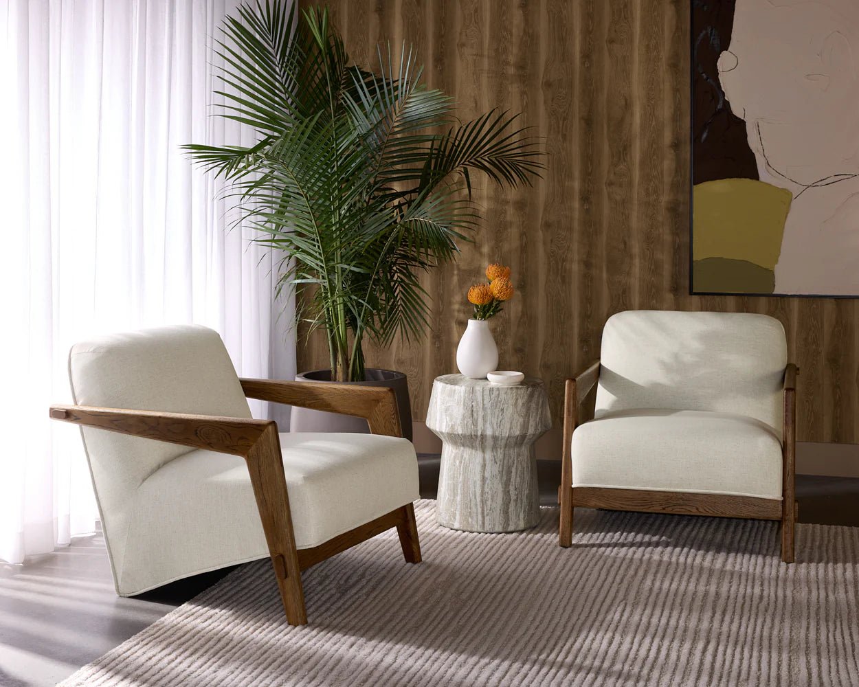 Bosco Lounge Chair - Geralt Linen - Central Designs