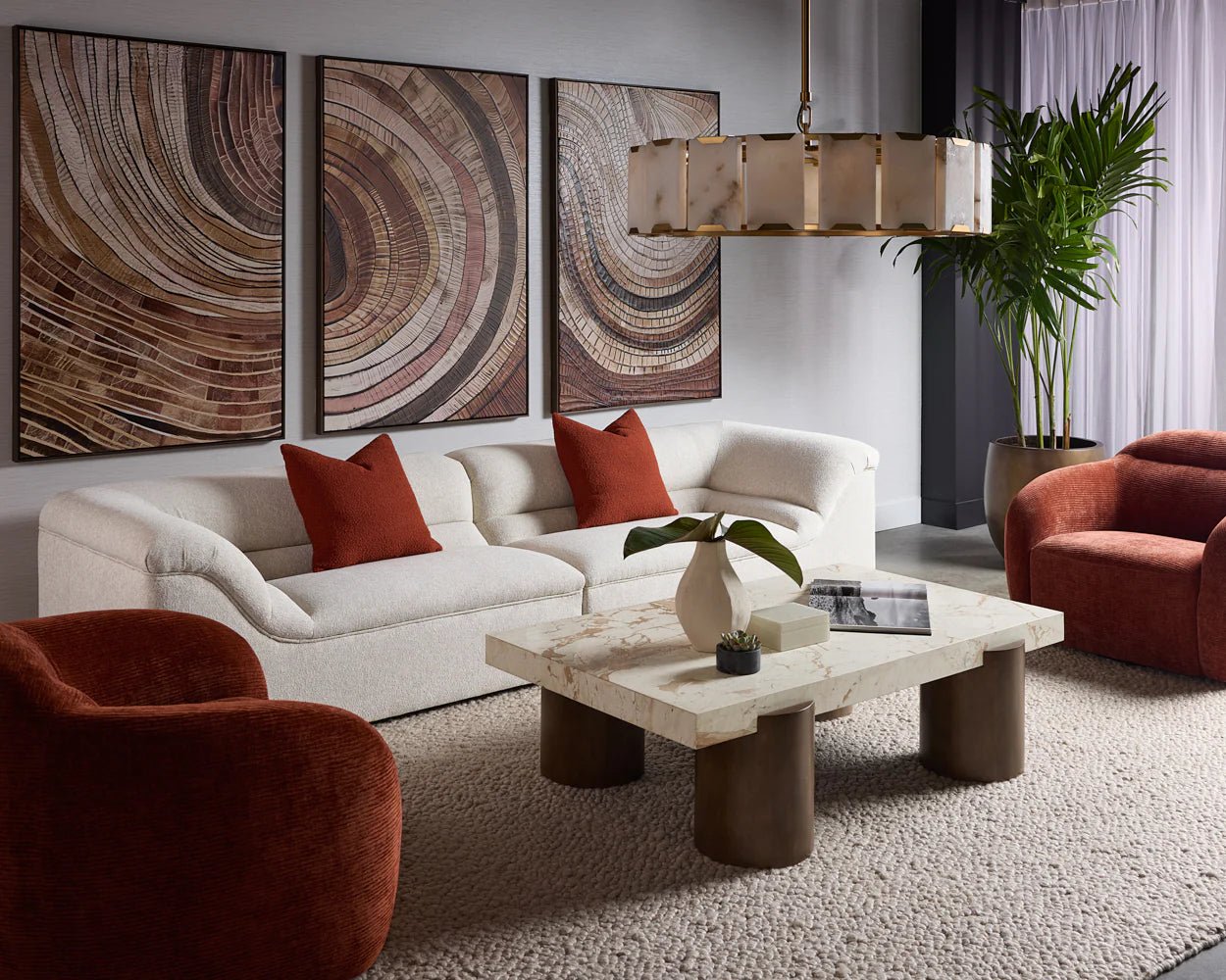 Ismo Swivel Lounge Chair - Opera Spice - Central Designs
