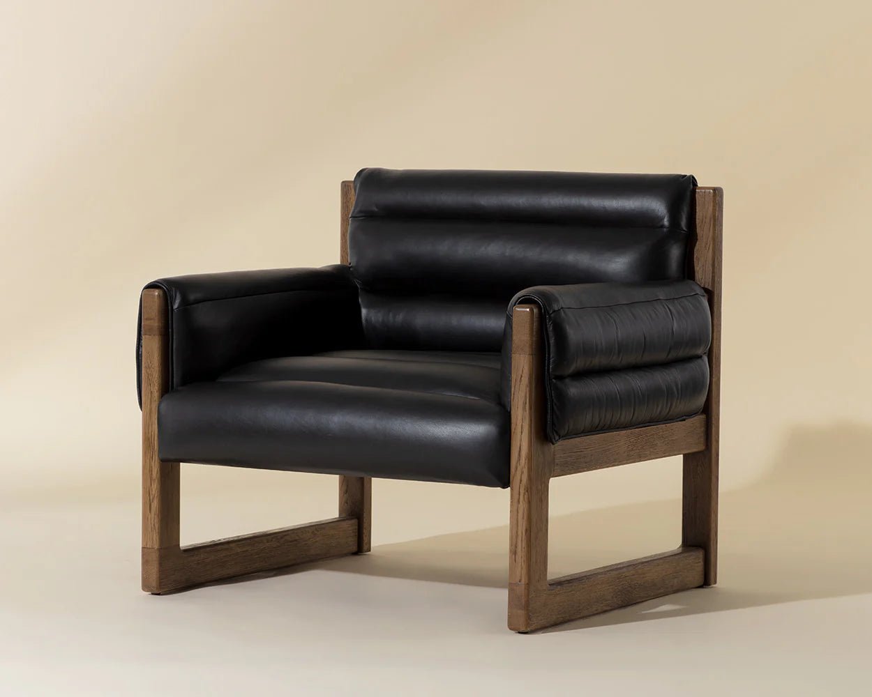 Ferguson Lounge Chair - Vintage Black Night Leather - Central Designs