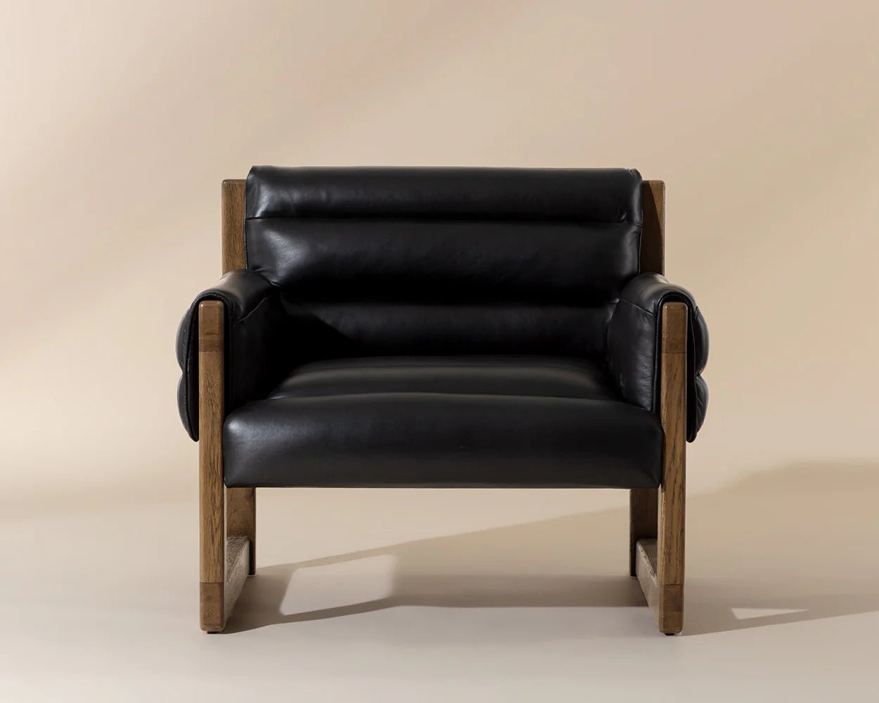 Ferguson Lounge Chair - Vintage Black Night Leather - Central Designs