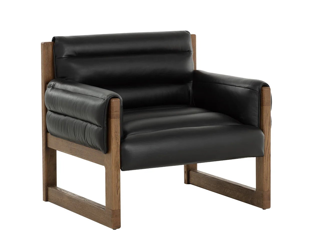 Ferguson Lounge Chair - Vintage Black Night Leather - Central Designs