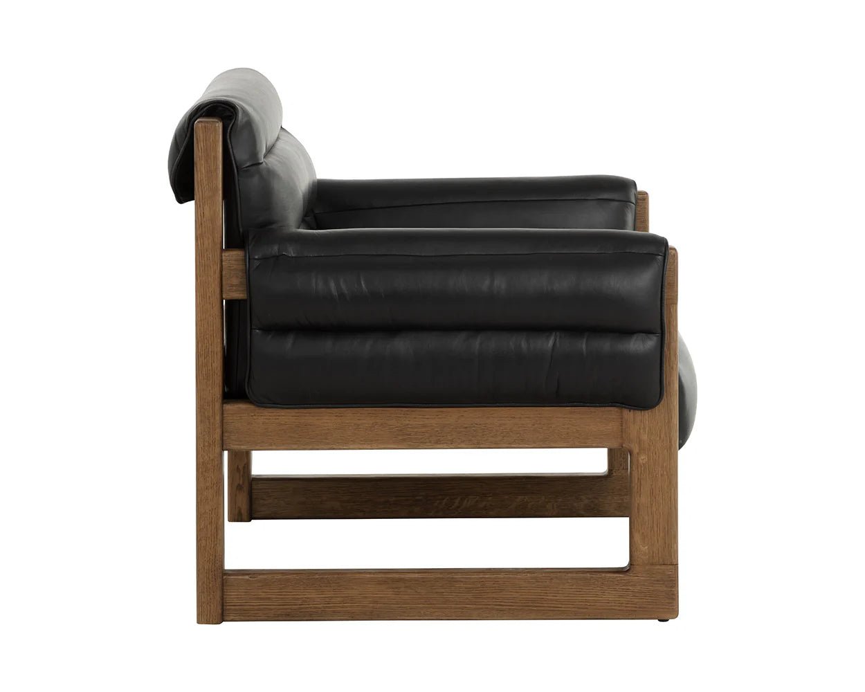Ferguson Lounge Chair - Vintage Black Night Leather - Central Designs