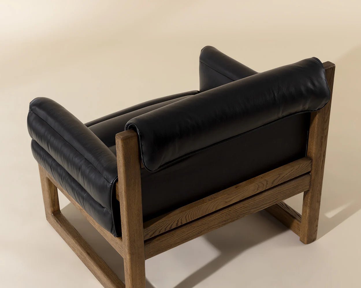Ferguson Lounge Chair - Vintage Black Night Leather - Central Designs