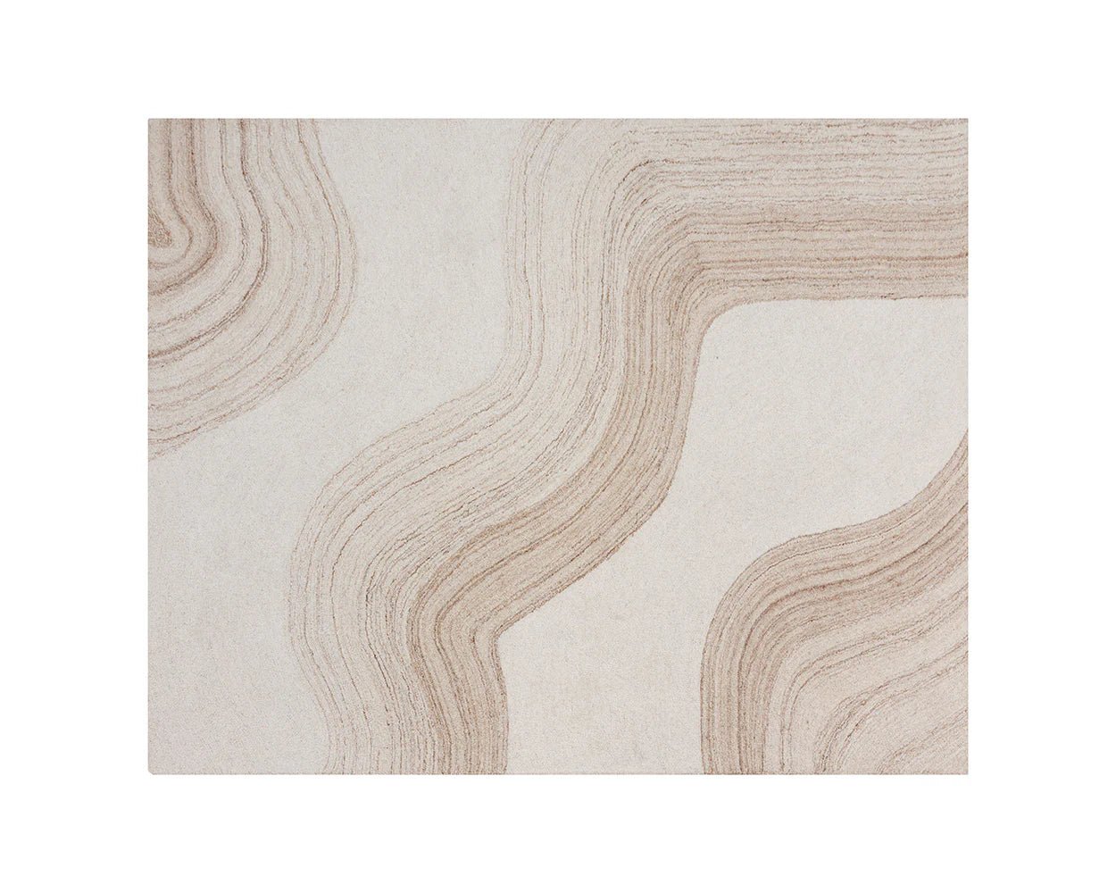 Sanibel Hand - Tufted Rug - Ivory / Beige - 8' X 10' - Central Designs