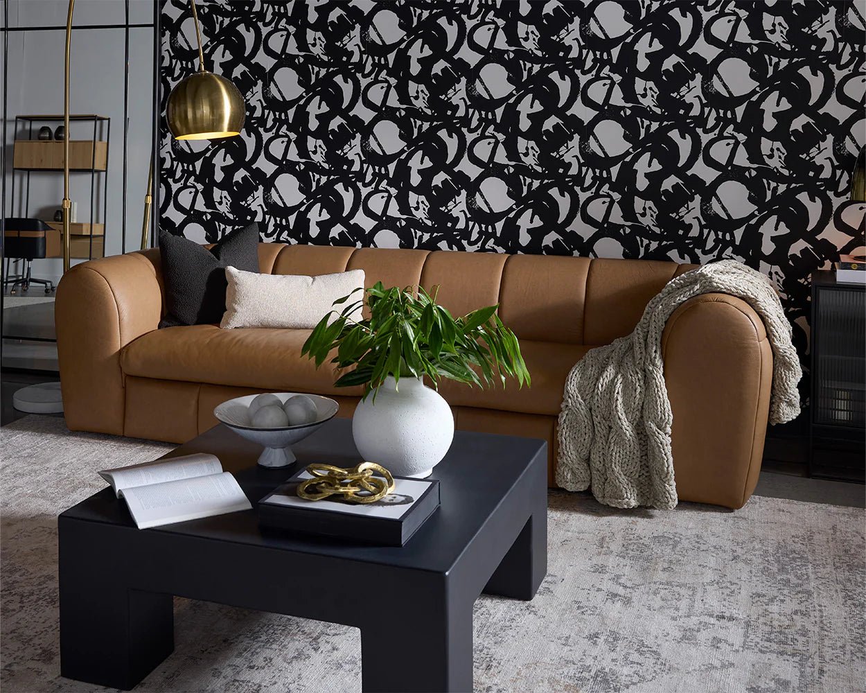Cyril Sofa - Lucia Cognac Leather - Central Designs