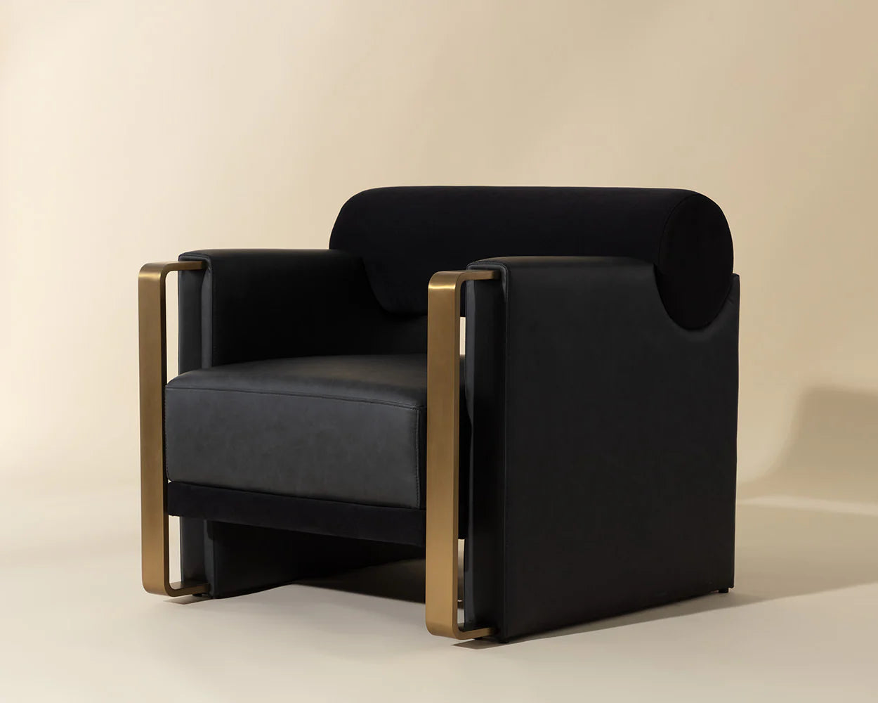 Edgar Lounge Chair - Bravo Black / Abbington Black