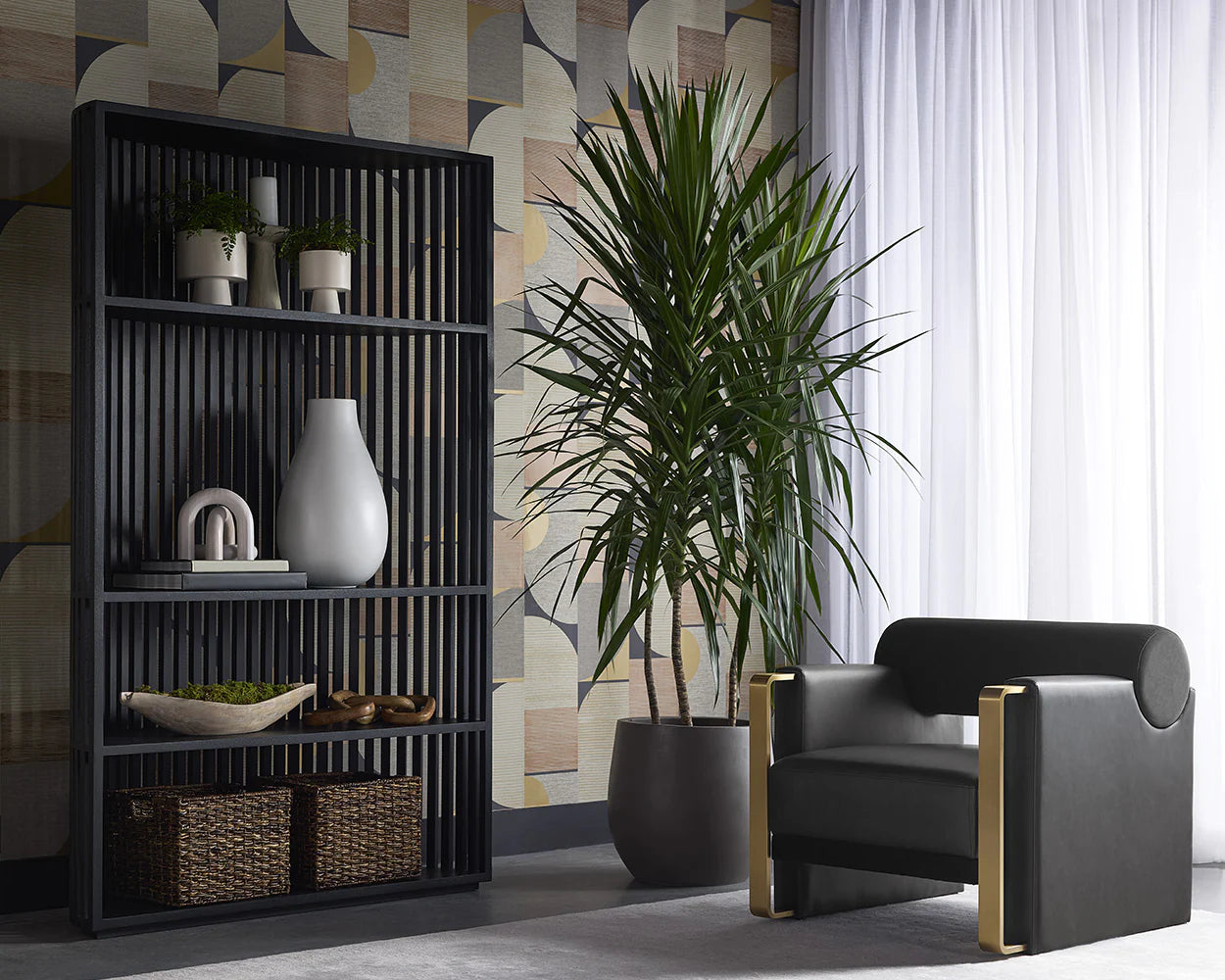 Edgar Lounge Chair - Bravo Black / Abbington Black