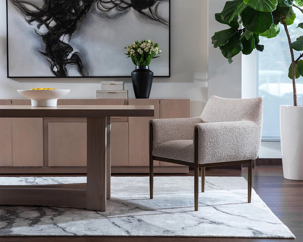 Olea Dining Armchair - Santa Cruz Oatmeal - Central Designs