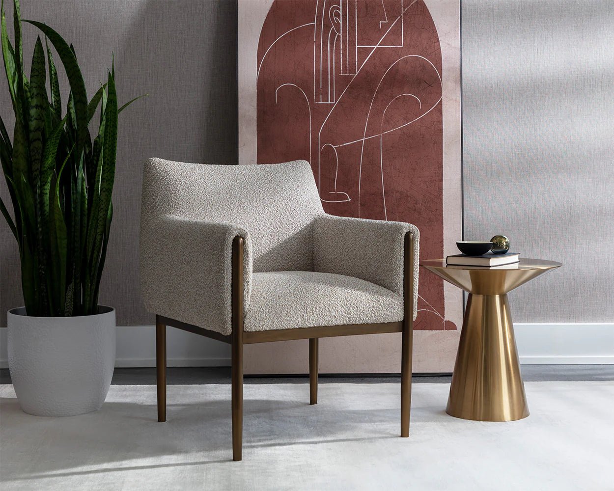 Olea Dining Armchair - Santa Cruz Oatmeal - Central Designs