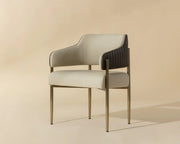 Tova Dining Armchair - Dillon Cream / Bravo Ash - Central Designs