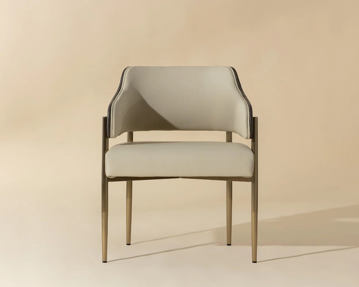 Tova Dining Armchair - Dillon Cream / Bravo Ash - Central Designs