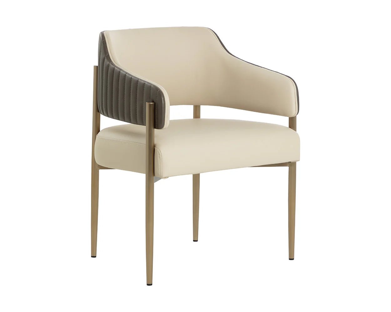 Tova Dining Armchair - Dillon Cream / Bravo Ash - Central Designs