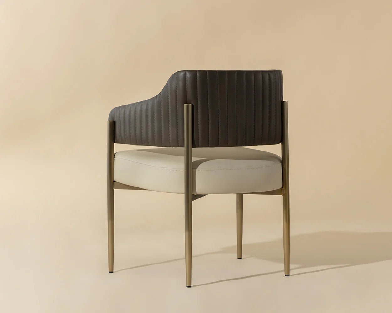 Tova Dining Armchair - Dillon Cream / Bravo Ash - Central Designs