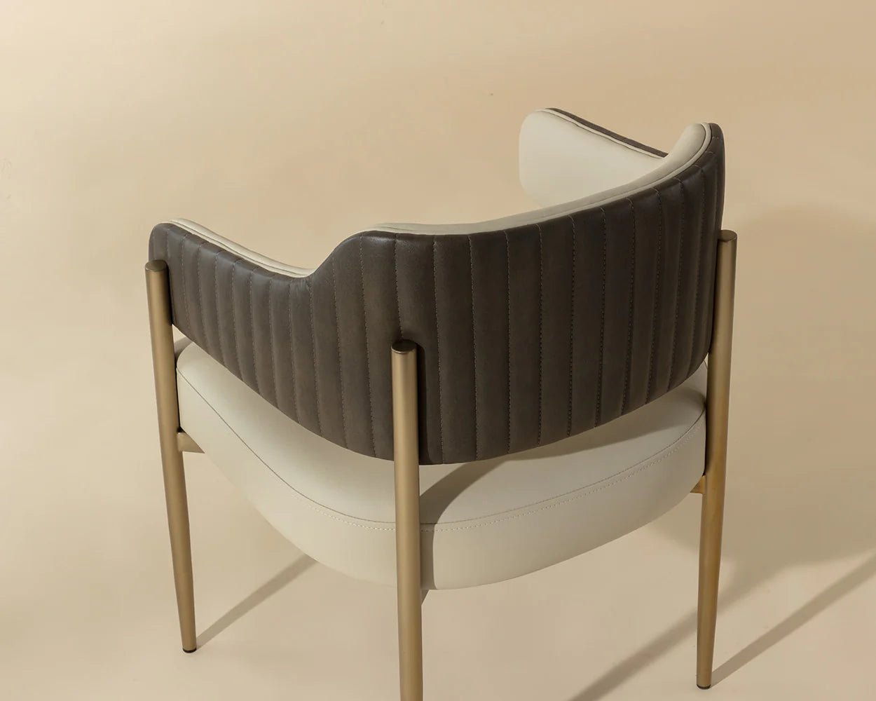 Tova Dining Armchair - Dillon Cream / Bravo Ash - Central Designs