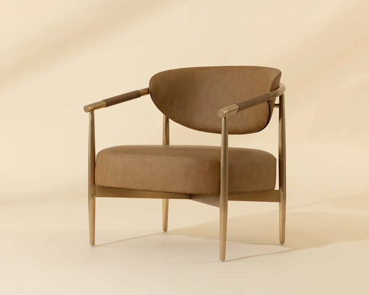 Heloise Lounge Chair - Milliken Cognac