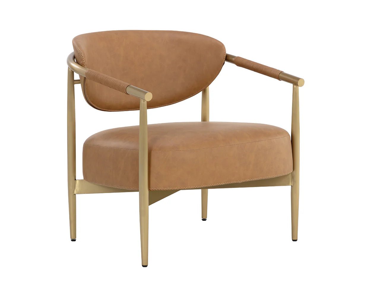 Heloise Lounge Chair - Milliken Cognac - Central Designs