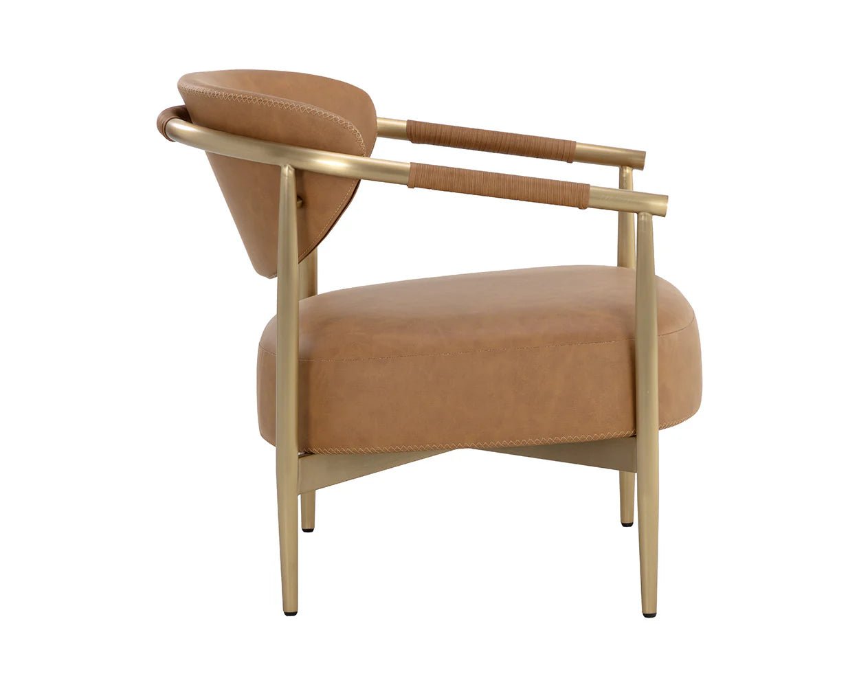 Heloise Lounge Chair - Milliken Cognac - Central Designs
