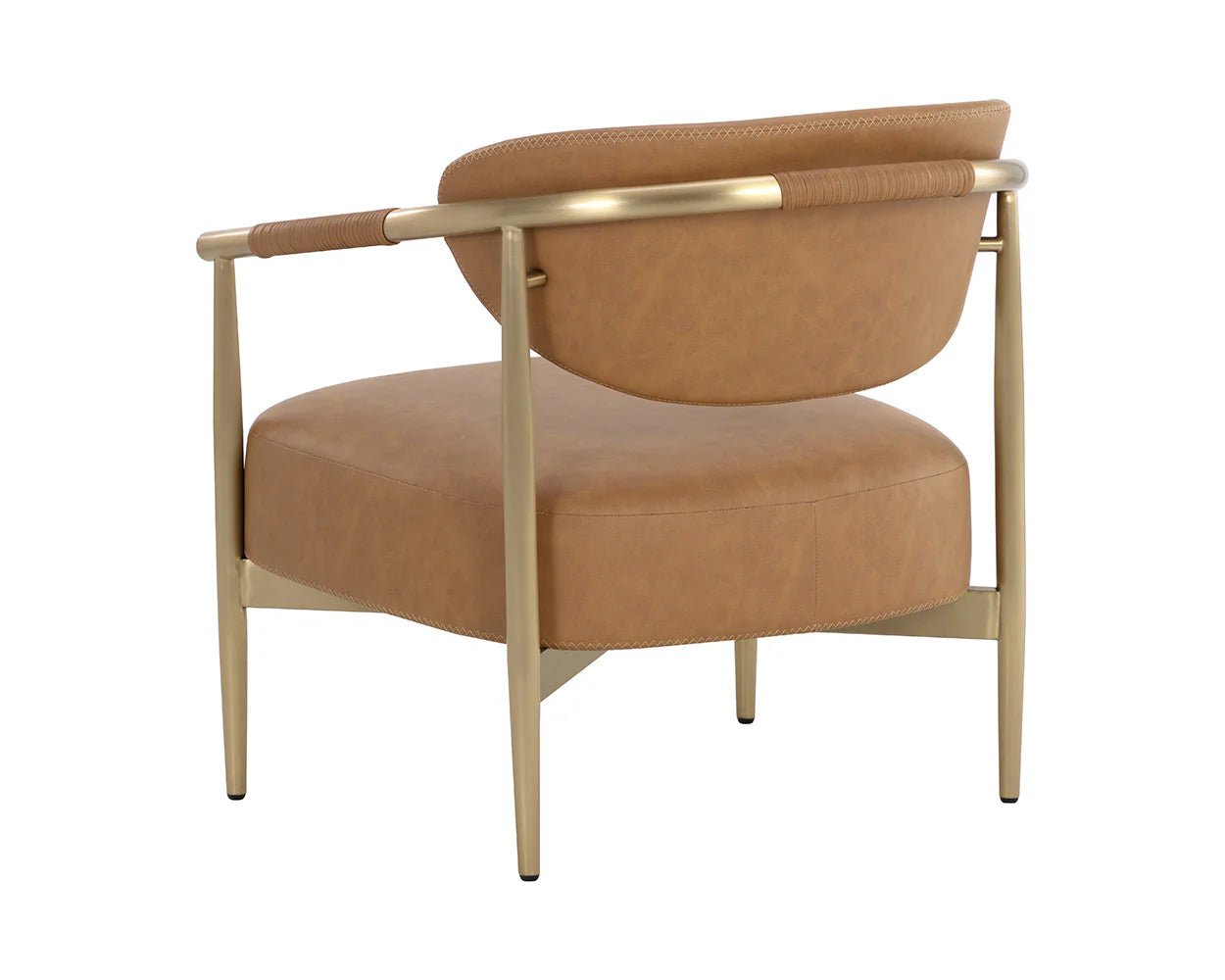 Heloise Lounge Chair - Milliken Cognac - Central Designs