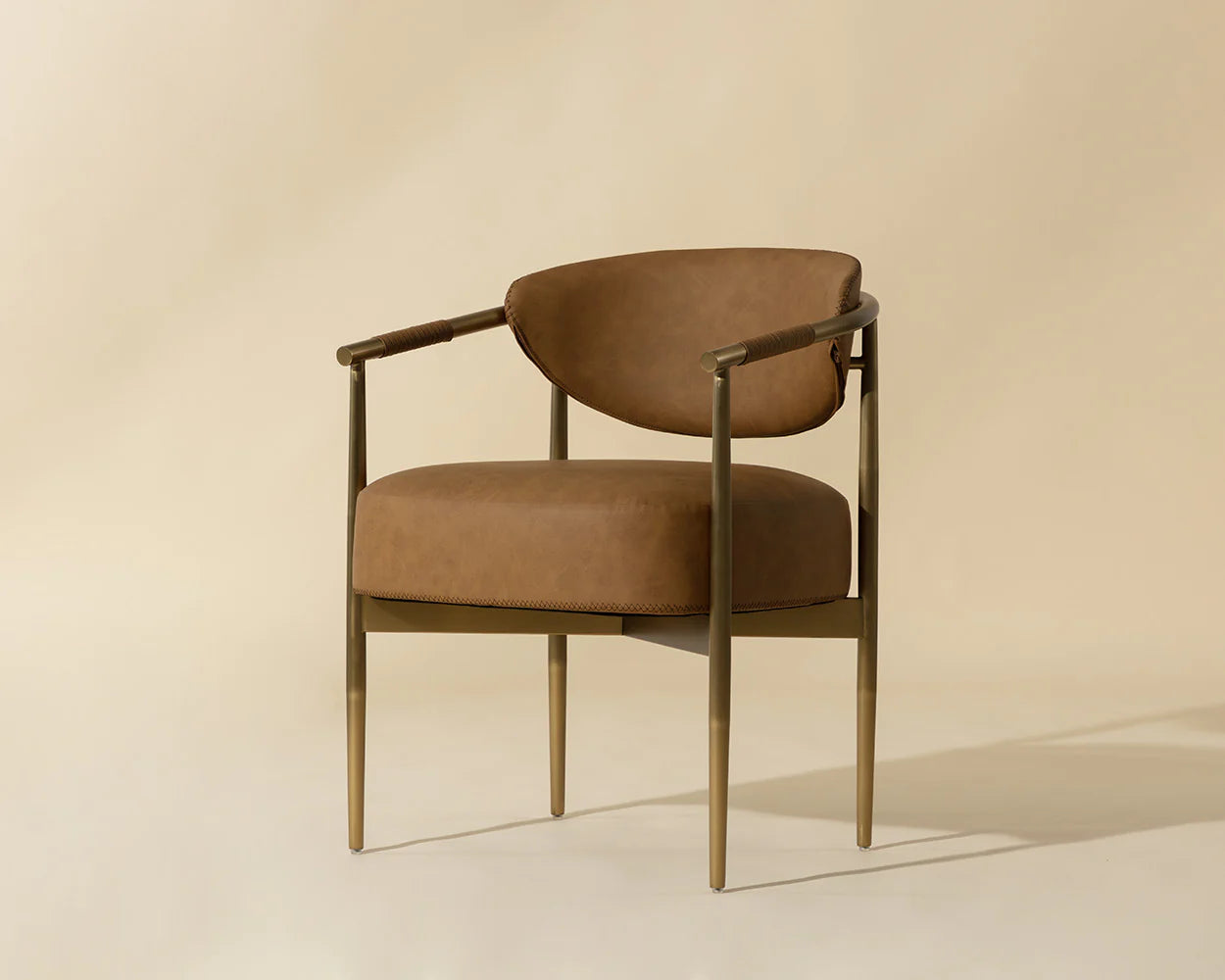 Heloise Dining Armchair - Milliken Cognac