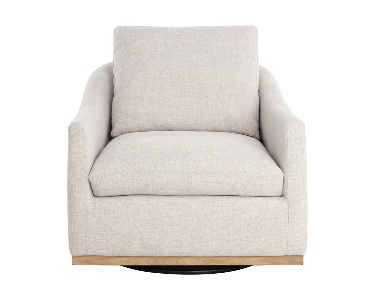 Corbin Swivel Lounge Chair - Effie Linen - Central Designs