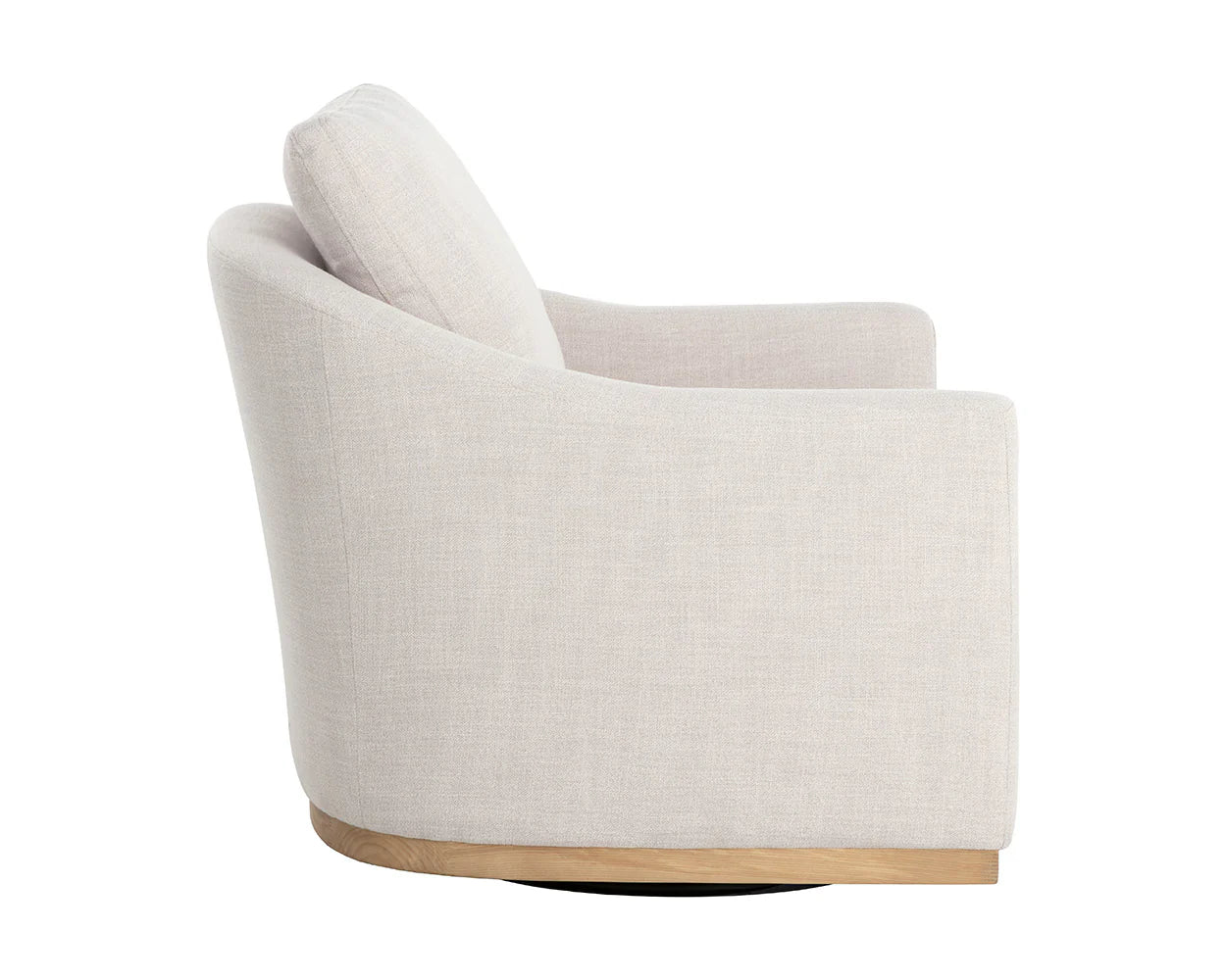 Corbin Swivel Lounge Chair - Effie Linen - Central Designs