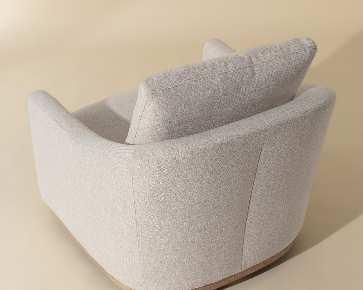Corbin Swivel Lounge Chair - Effie Linen - Central Designs