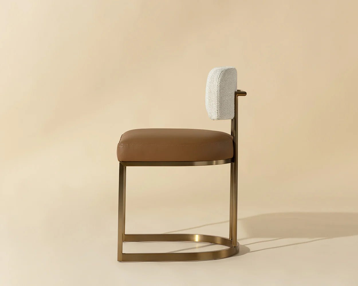 Larissa Dining Chair - Napa Cognac / Rhea Light Barley - Central Designs