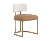 Larissa Dining Chair - Napa Cognac / Rhea Light Barley - Central Designs