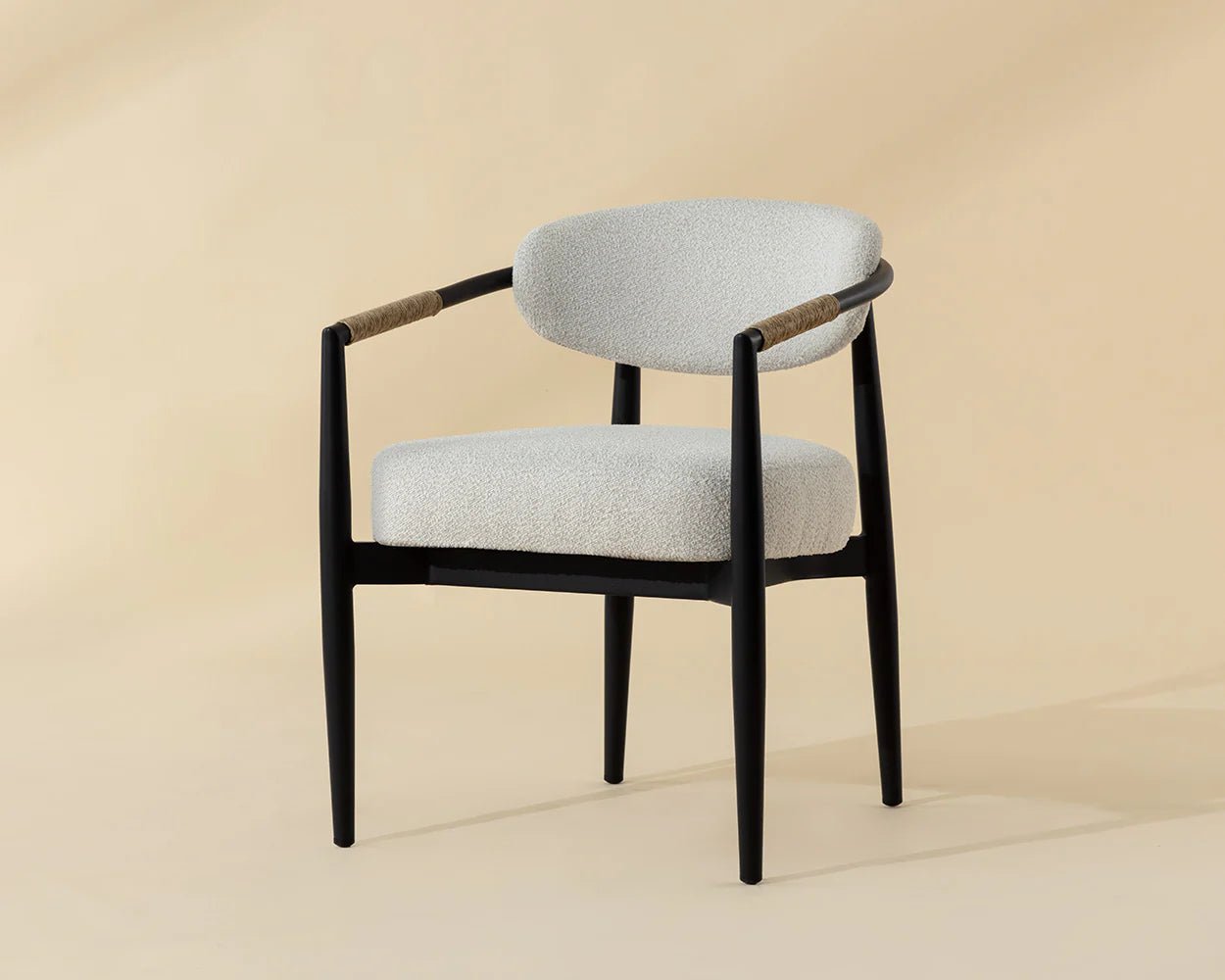 Marita Dining Armchair - Black - Louis Cream - Central Designs